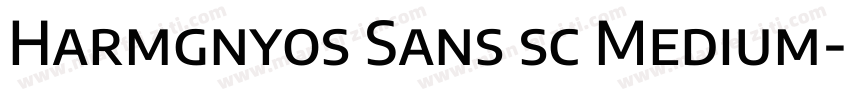 Harmgnyos Sans sc Medium字体转换